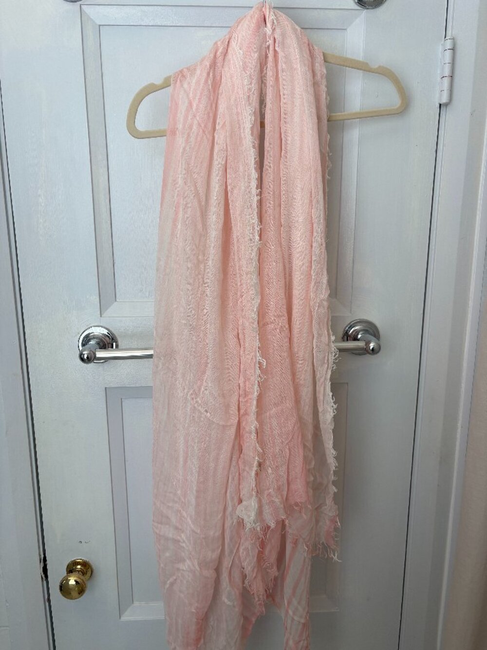Do Everything In Love Pink Frayed Lightweight Scarf Wrap